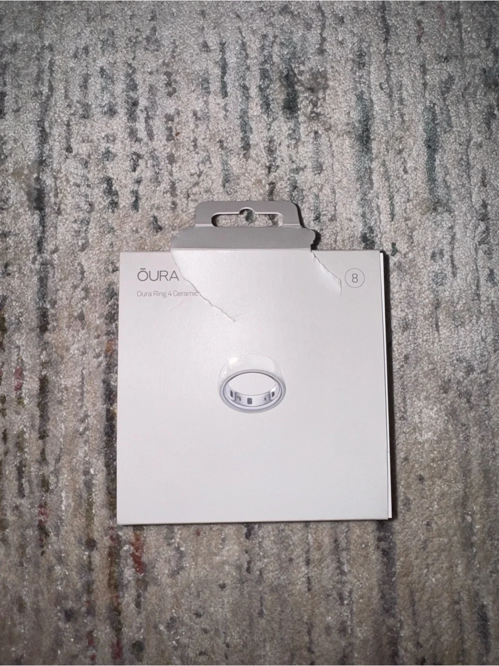 Oura Ring 4 Ceramic - White Size 8